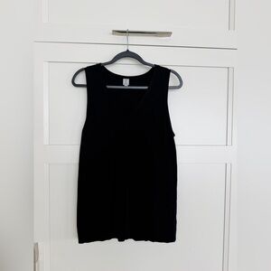 Tristan Black V-Neck Tank Top